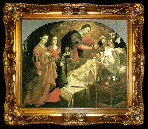 framed  Francisco de Zurbaran miraculous cure of the blessed reginaud of orleaans, ta009-2